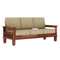 Home furniture Wooden Sofa Set for Living Room and Office 3 Three Seater Walnut Finish Natural Teak Finish (Rosewood (Natural Teak Finish), Alanis (Natural Teak Finish))